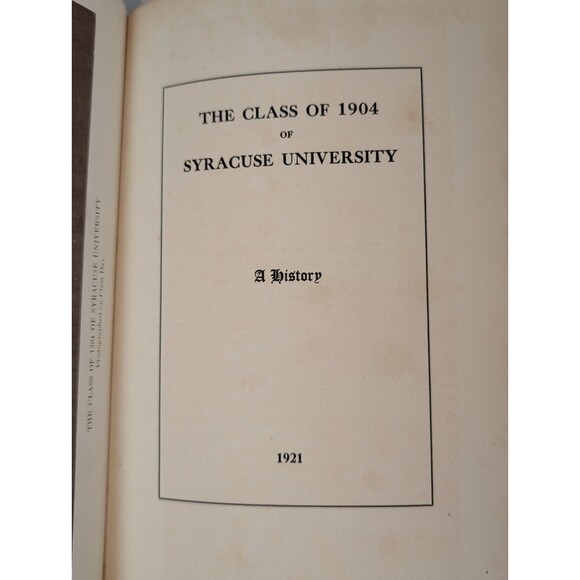 1921 Class of 1904 Syracuse University History Arthur L Evans HC - Picture 3 of 16